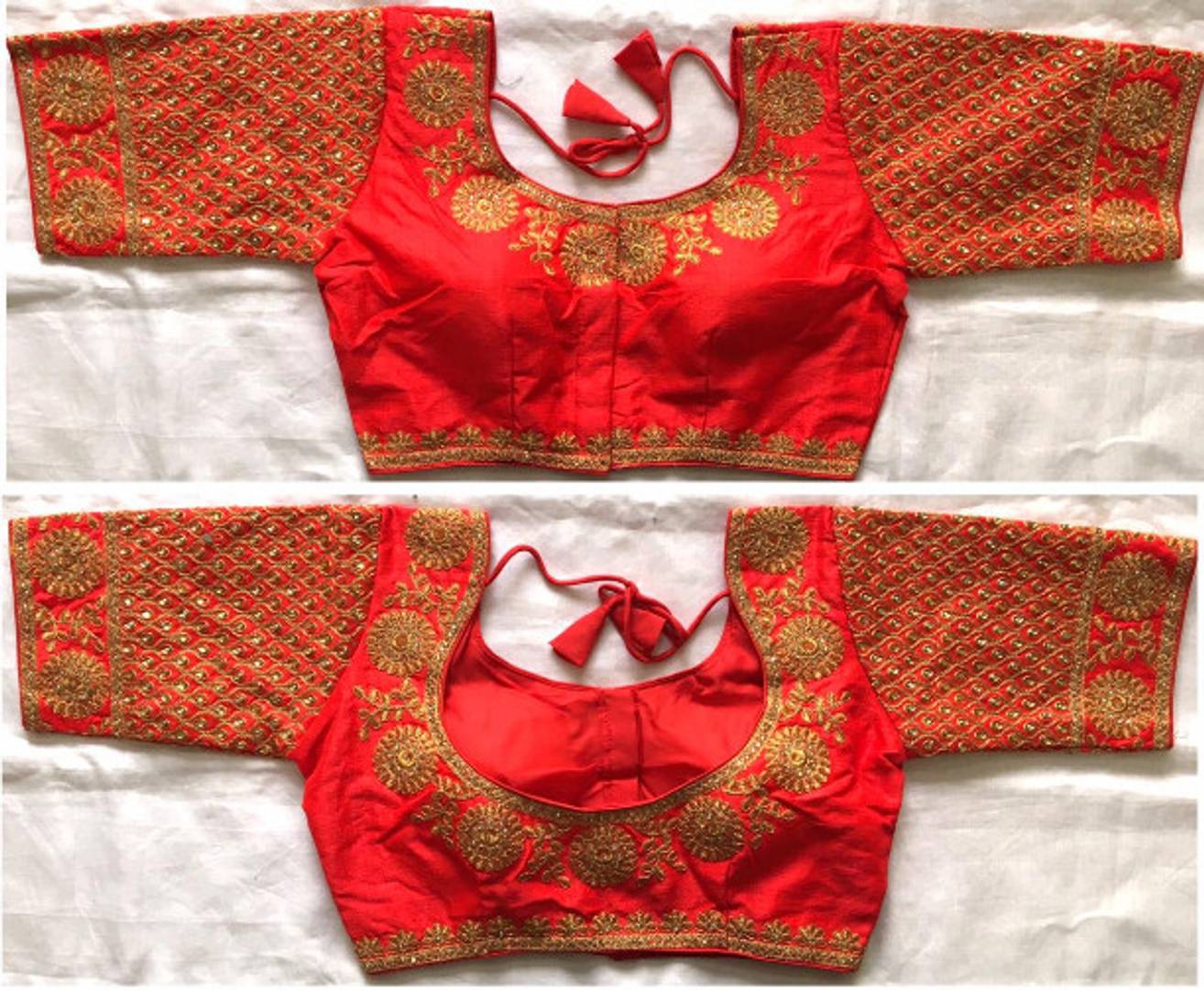 Phantom Silk Heavy Embroidered Readymade Blouse